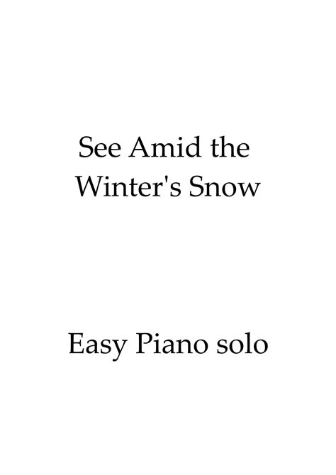 See Amid The Winter S Snow Easy Piano Arr Ene Nixon Sheet Music