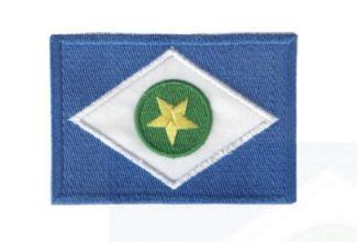 Patch Bordado Fecho De Contato Bandeira Mato Grosso Shop Militar