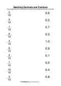Matching Decimals And Fractions - Teaching Ideas 