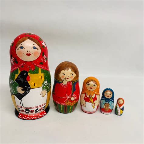 Russian Nesting Doll 5 Pieces Matryoshka Etsy