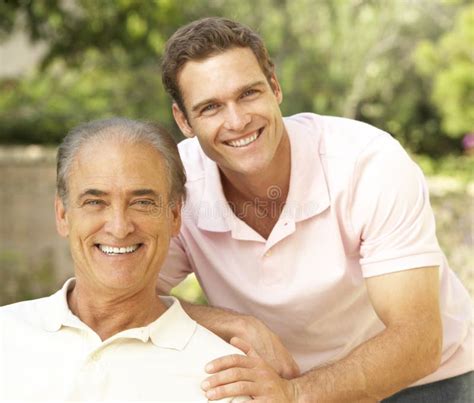 Father And Adult Son Stock Photo Image Of Smiling Grown