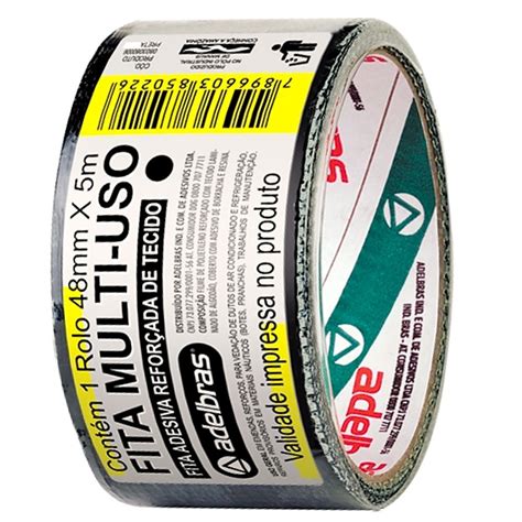 Fita Multi Uso Silver Tape Preta Mm X Metros Adelbras