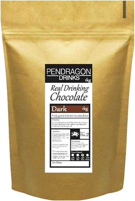 1kg Luxury Dark Hot Chocolate Flakes Uk Grocery