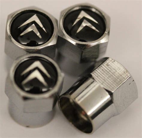 Citroen Black Tire Valve Caps Plus Free Extra Cap