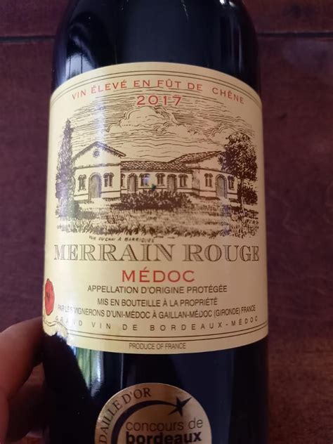 2017 Merrain Rouge France Bordeaux Médoc CellarTracker