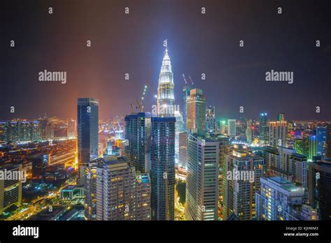 City Skyline at night, Kuala Lumpur, Malaysia Stock Photo - Alamy