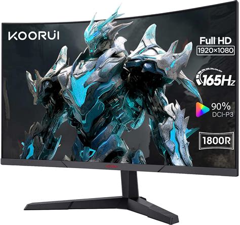 KOORUI 24 Ecran PC Gaming Incurvé 1800R Moniteur PC Dalle VA