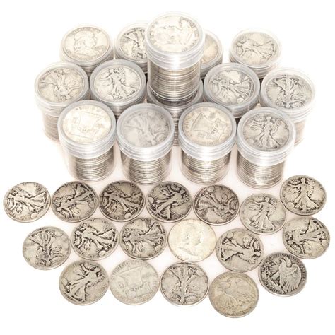 278 Silver Halves 139 Face Auction