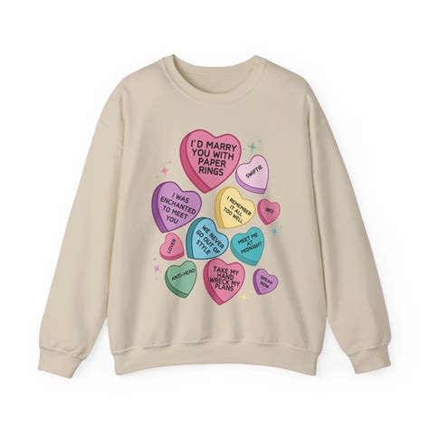 Taylor Swift Sweetheart Eras Valentine Conversation Heart Sweatshirt