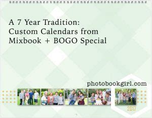 A 7 Year Tradition: Custom Calendars from Mixbook + Special BOGO Deal