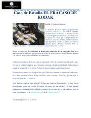 Caso De Estudio El Fracaso De Kodak Pdf Caso De Estudio El Fracaso De