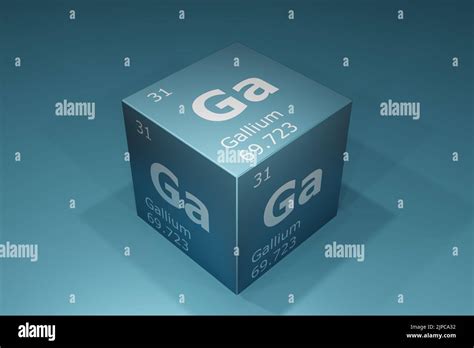 Gallium 3d Rendering Of Symbols Of The Elements Of The Periodic Table Atomic Number Atomic