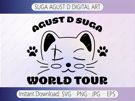 Suga Agust D World Tour Concert SVG PNG Eps BTS Logo Etsy