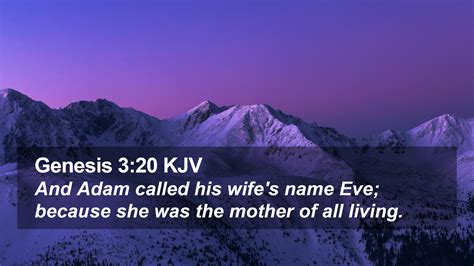 Genesis 320 Kjv Desktop Wallpaper And Adam Called His Wifes Name