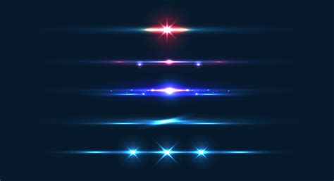 Horizontal Lens Flares Pack Laser Beams Horizontal Light Rays