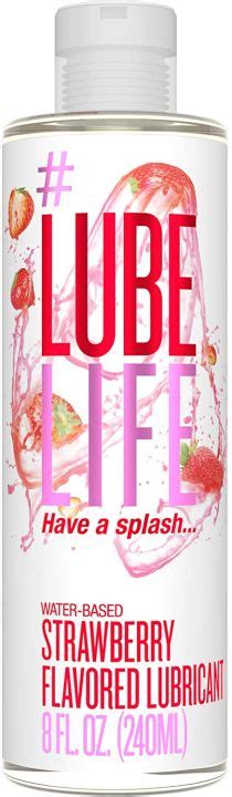 Lubelife Strawberry Flavored Oral Use Personal Lubricant 8 Oz S3x Lube For Men Women And