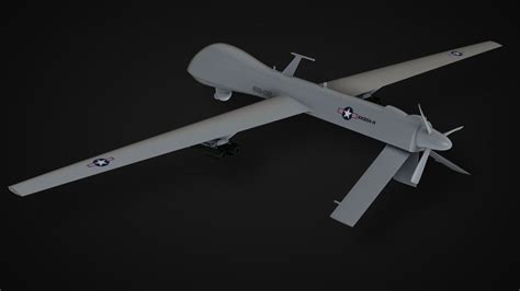 Uav Predator 3d Model 24 Ma Fbx Obj Free3d