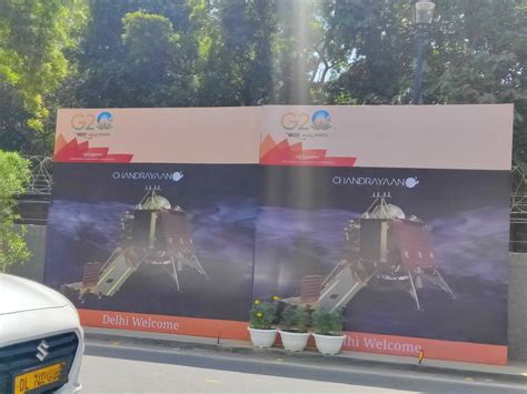 G Summit Banners Bearing Images Of Heritage Sites In Delhi Put