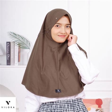 Jual OPE VILORA KERUDUNG SEKOLAH SERUT NEW COLOR 2023 HIJAB INSTAN