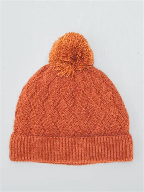 Gorro De Punto Naranja Kiabi