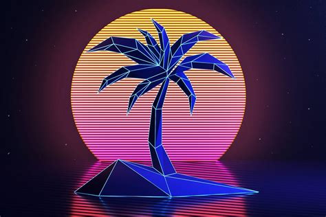 Retro Wave Palm Tree Wallpapers Wallpaper Cave