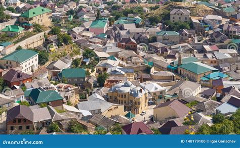 View of the Village Tarki in the City of Makhachkala from the Mountain Tarki-tau Stock Photo ...