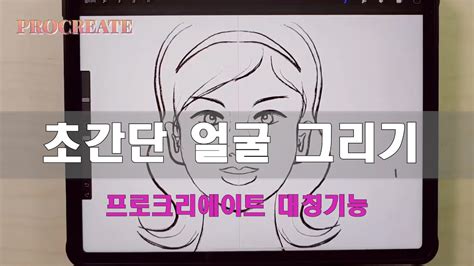 초간단 얼굴 그리기 프로크리에이트 대칭기능 왕초보 앱드로잉 Youtube