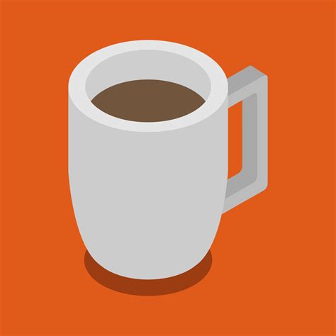 Isometric Coffee Cup On Background Vector Art At Vecteezy