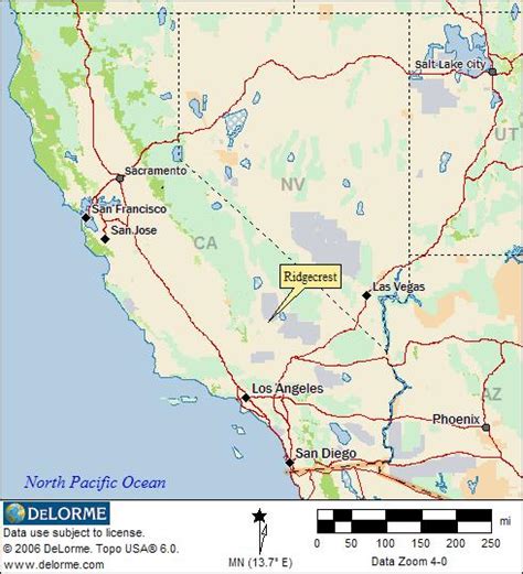 California Map Showing Ridgecrest - Emylee Philomena