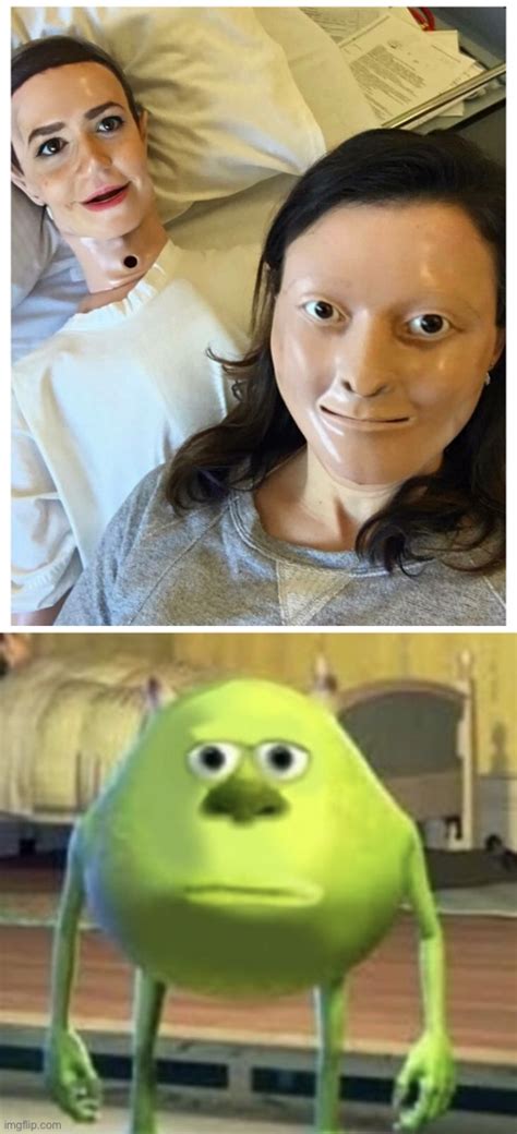 Image Tagged In Mike Wazowski Face Swap Cursed Face Swap Dummy Creepy