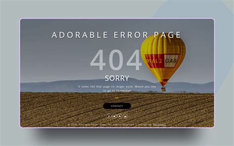 My Error Page Flat Responsive Widget Template