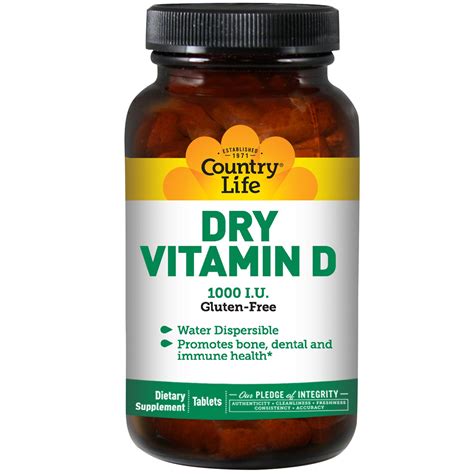 Country Life Dry Vitamin D Iu Tablets By Iherb