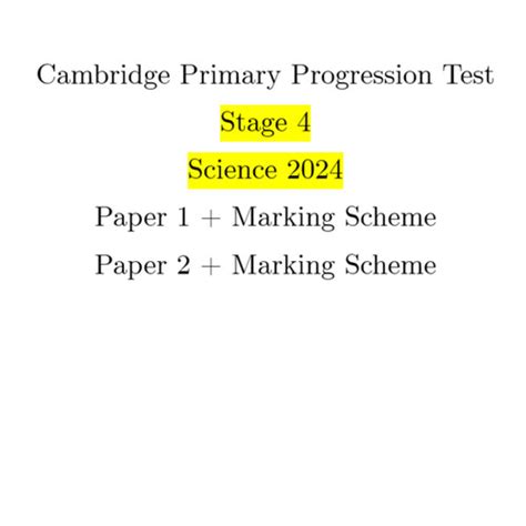 Jual Cambridge Primary Progression Stage 4 Science Tahun 2024 Jakarta