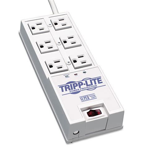 Tripp Lite Tr 6 Surge Suppressor 6 Outlets 6 Ft Cord 2420 Joules Gray