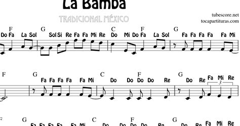 Tubescore La Bamba By The Lobos Sheet Music For Flute Violin Alto