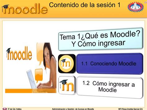 Tema 1 Que Es Moodle Y Como Ingresar Parte 1a PPT