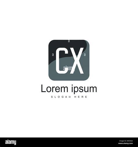 Initial Cx Logo Template With Modern Frame Minimalist Cx Letter Logo