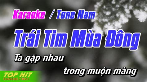 Trái Tim Mùa Đông Karaoke Tone Nam Nhạc Sống Chuẩn Phối Mới Dễ Hát