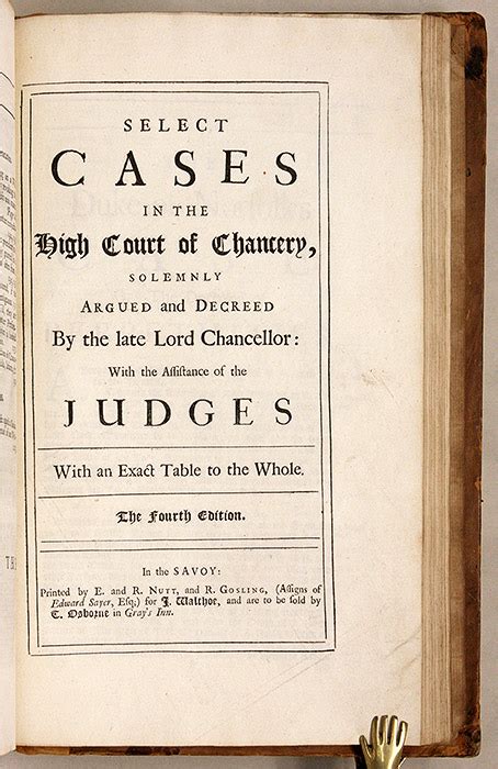 Cases Argued and Decreed in the High Court of Chancery [Bound with]. by ...