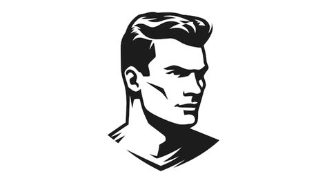 Premium AI Image | Man Face vector logo design on white background