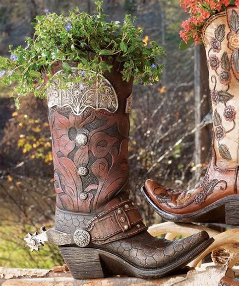 Cowboy Boot Vases - Western Cowboy Decor