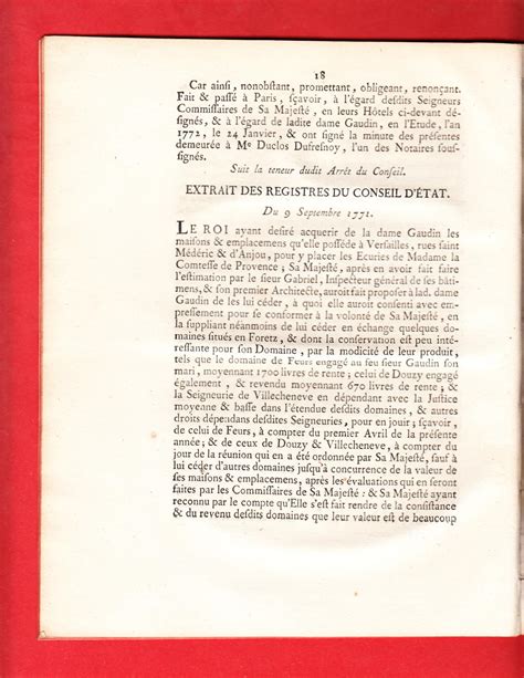 LETTRES PATENTES DU ROI CONCERNANT un échange fait entre le Roi la