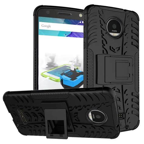 Shockproof Armor Hybrid Rubber Hard Stand Case Cover For Motorola Moto Z Droid Edition Moto Z