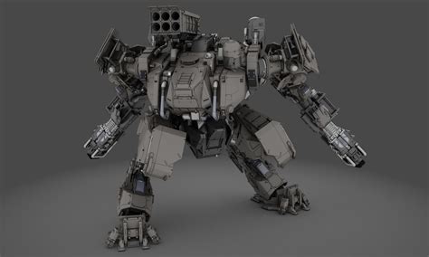 V Mech 2 3D Model Animated Rigged CGTrader