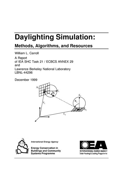 Daylighting Simulation Methods Algorithms And Resources Unt