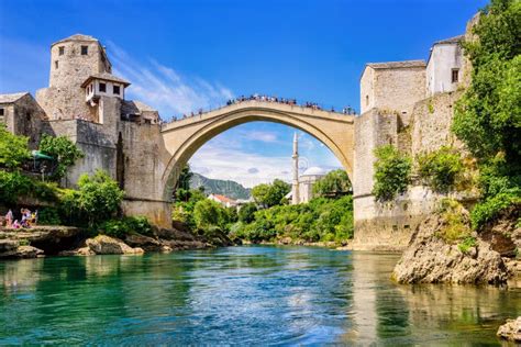 Old Bridge Stari Most In Mostar Bosnia And Herzegovina Stock Photo