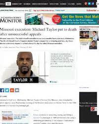 Missouri execution: Michael Taylor put to death after unsuccessful ...