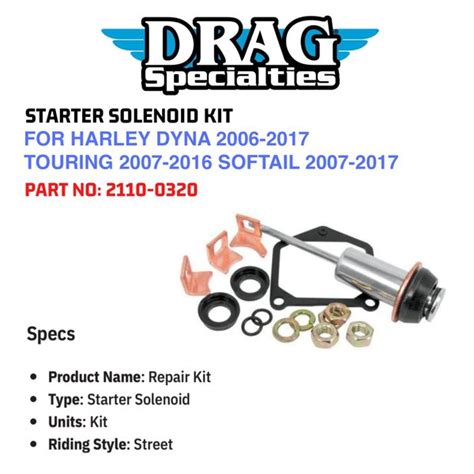 Jual Drag Specialties Starter Solenoid Kit For Harley Dyna