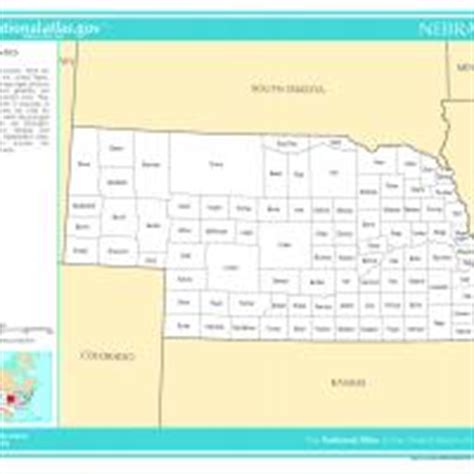 US Map- Nebraska Counties