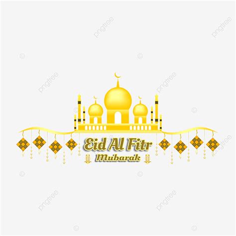 Eid Al Fitr 2023 PNG Picture Eid Al Fitr Mubrak Element With Golden